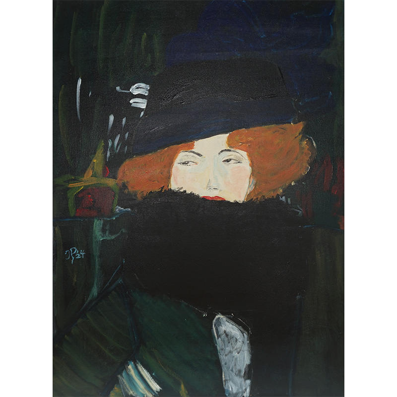 Lady with Hat and Boa